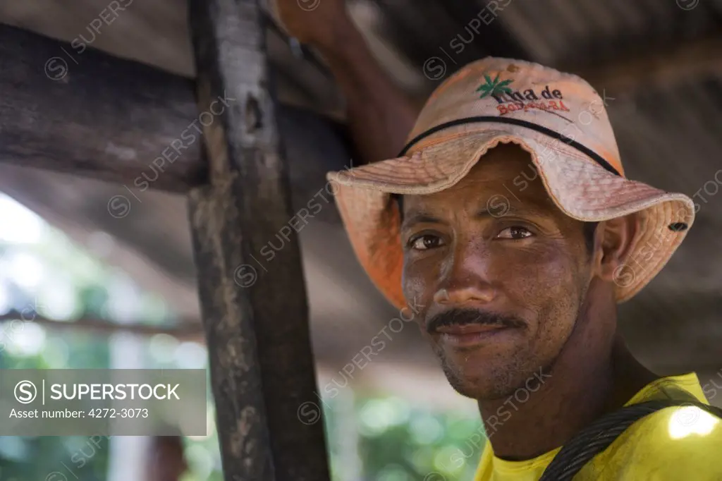 Plantation worker from the Tinhare archipelago of the north east Bahia region of north-east Brazil