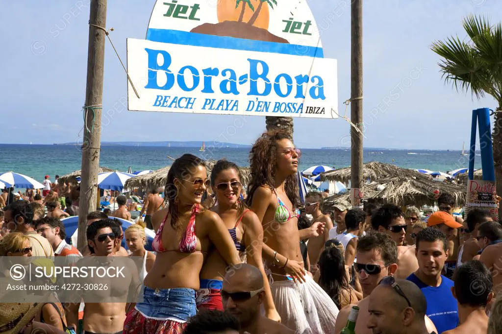 Bora-Bora, Playa d'en Bossa, Ibiza, the Balearic Islands, Spain