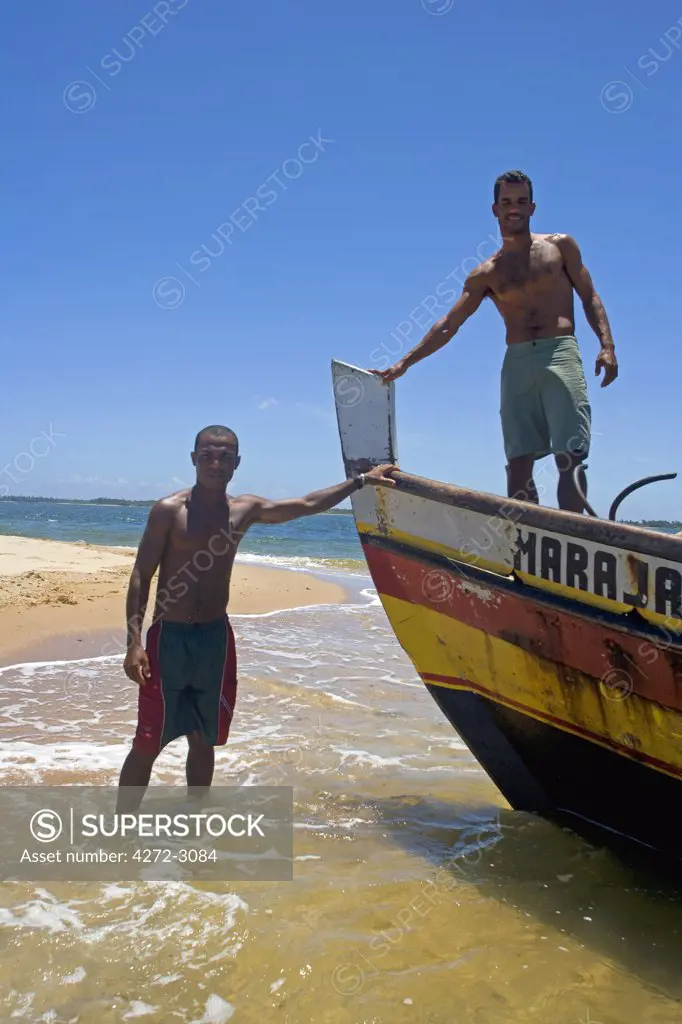 Captain of local fishing boat on the Tinhare archipelago in the Bahia region, north east of Brazi