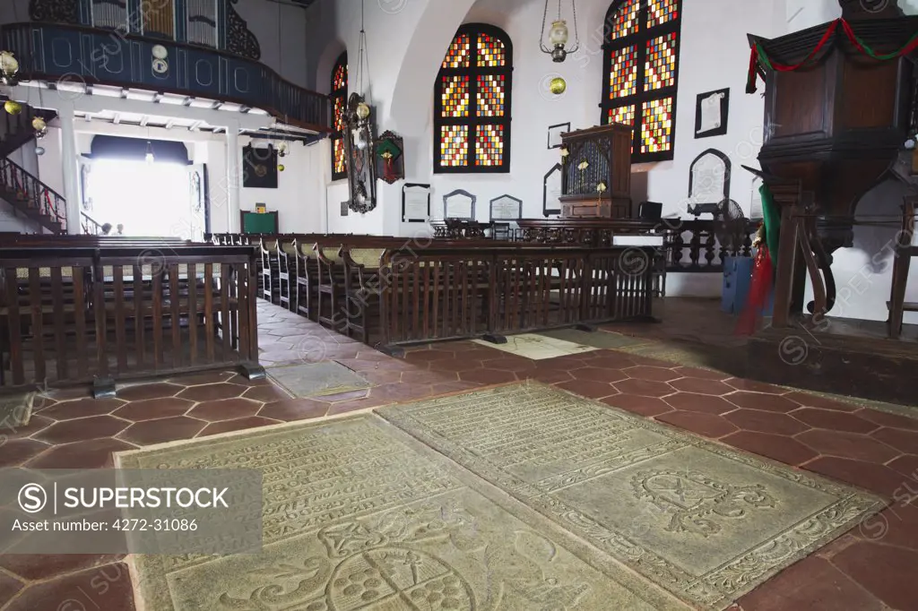 Interior of Dutch Reformed Church in Galle Fort, Galle, Sri Lanka