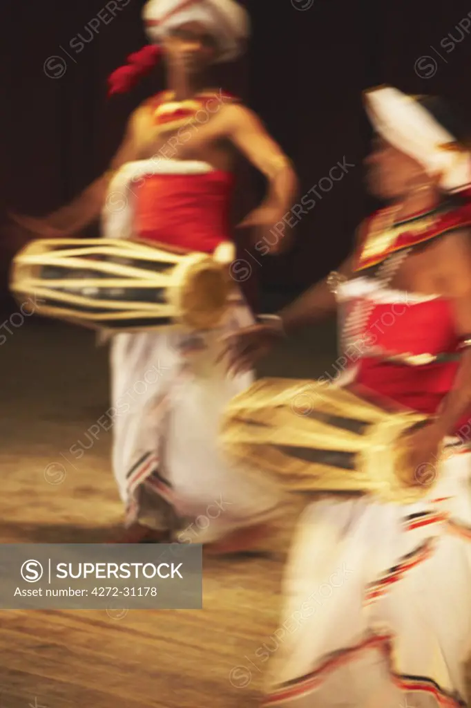 Drummers at Kandyan dance at Kandyan Art Association and Cultural Centre, Kandy, Sri Lanka