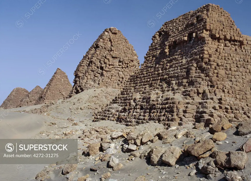 The ancient pyramids at Nuri date between 700BC and 300BC.  Nineteen kings and fifty three queens from all the dynasties of the Kingdom of Cush are buried in these pyramids including Taharqa, the famous Black Pharaoh who ruled over Egypt in the 7th century BC until the Assyrians expelled him from Egypt.