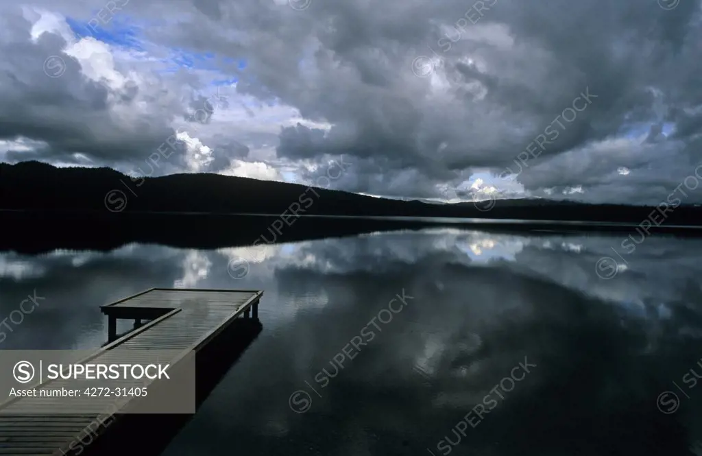 Sweden, Jamtland, near Ankarede, Lake Mesvattnet. In the southern reaches of Swedish Lappland, tranquil lakes abound.