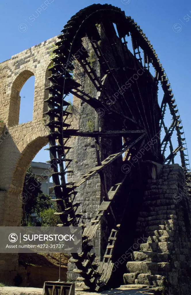Around 17 ancient norias, or wooden water wheels, remain in Hama.