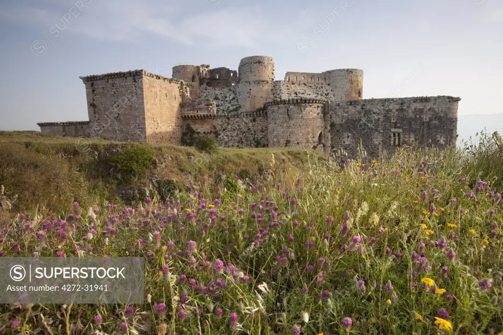Syria, Crac des Chevaliers. This medieval castle, built by the crusaders, was built to withstand siege for 5 years.