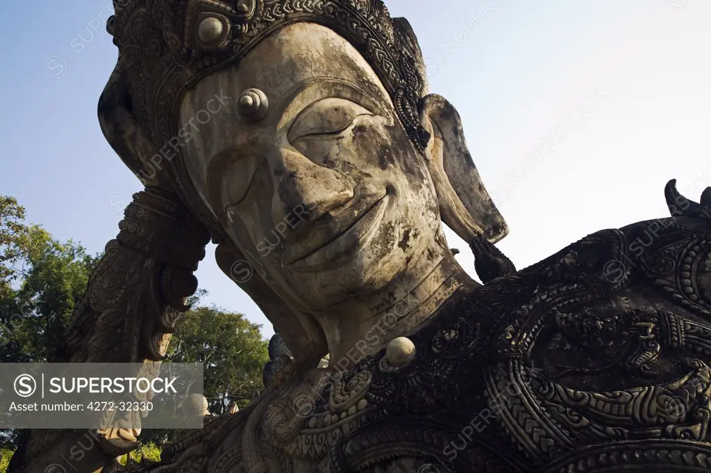 Thailand, Nong Khai, Nong Khai.  Hindu-Buddhist sculpture in the Sala Kaew Ku Sculpture Park.