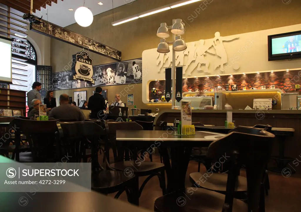 'Pele Arena - cafe & futebol' is a cafe in donwtown Sao Paulo. Brazil