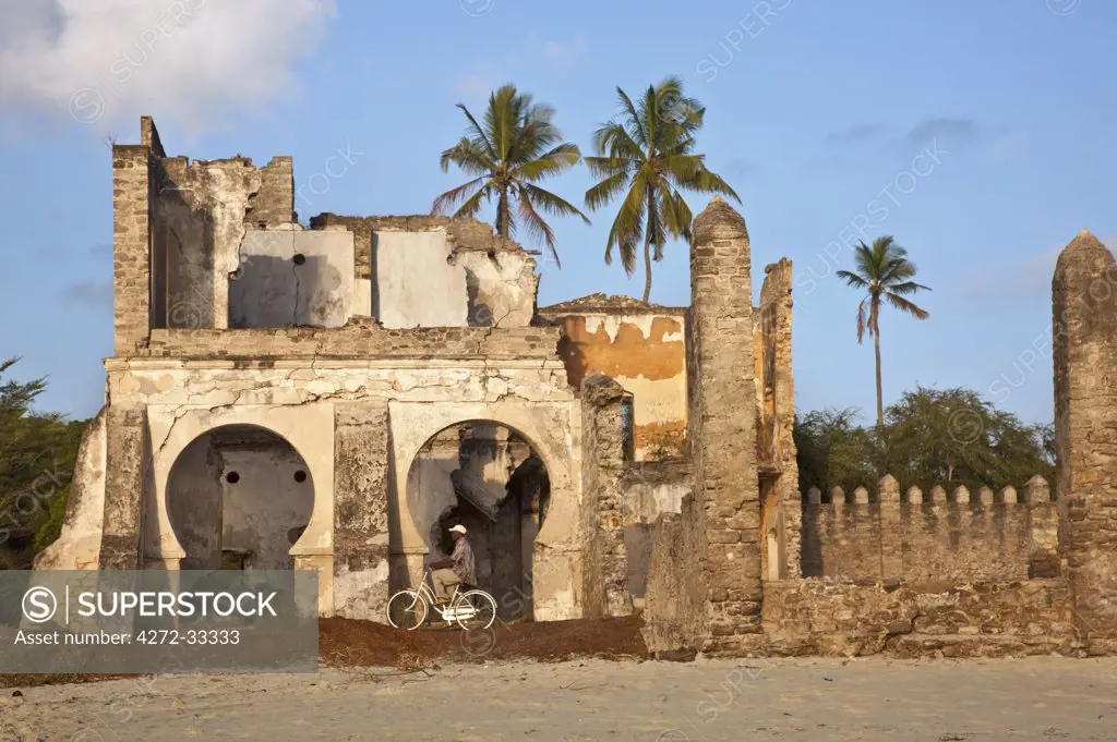 The ruins of the old German Customs House built in 1895.  Between 1887 and 1891, Bagamoyo was the capital of German East Africa.