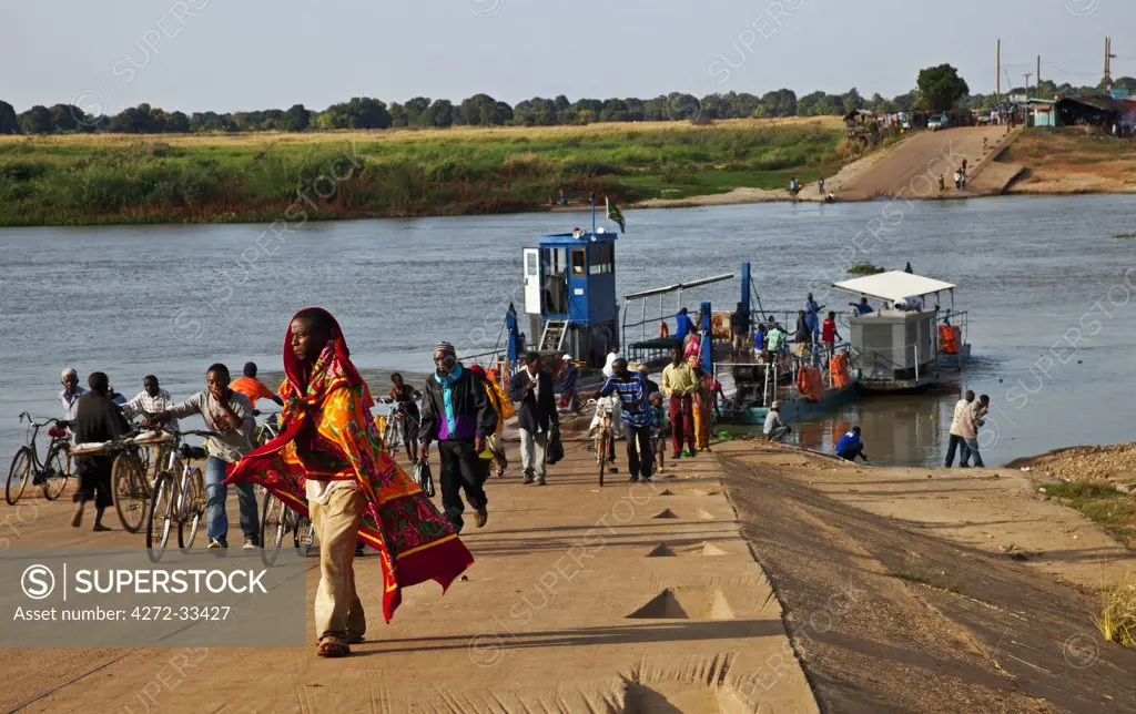 The Kilombero River ferry near Ifakara.
