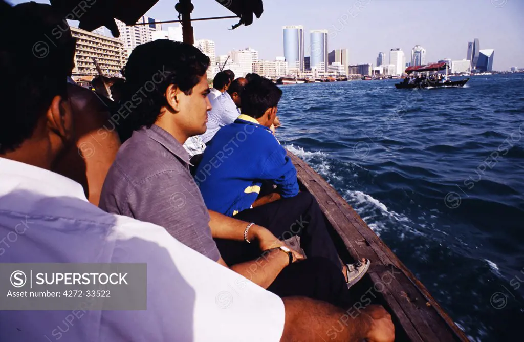 Abras, or river taxis, ply the waters of Dubai Creek between Bur Dubai and Deira.