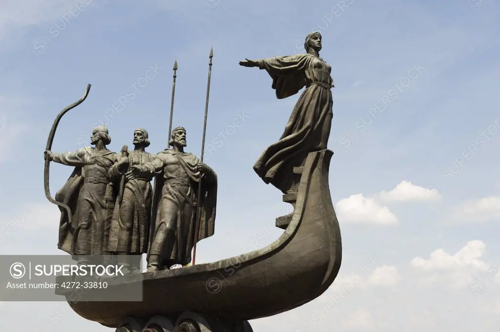 Ukraine, Kiev, Foundation of Kiev monument