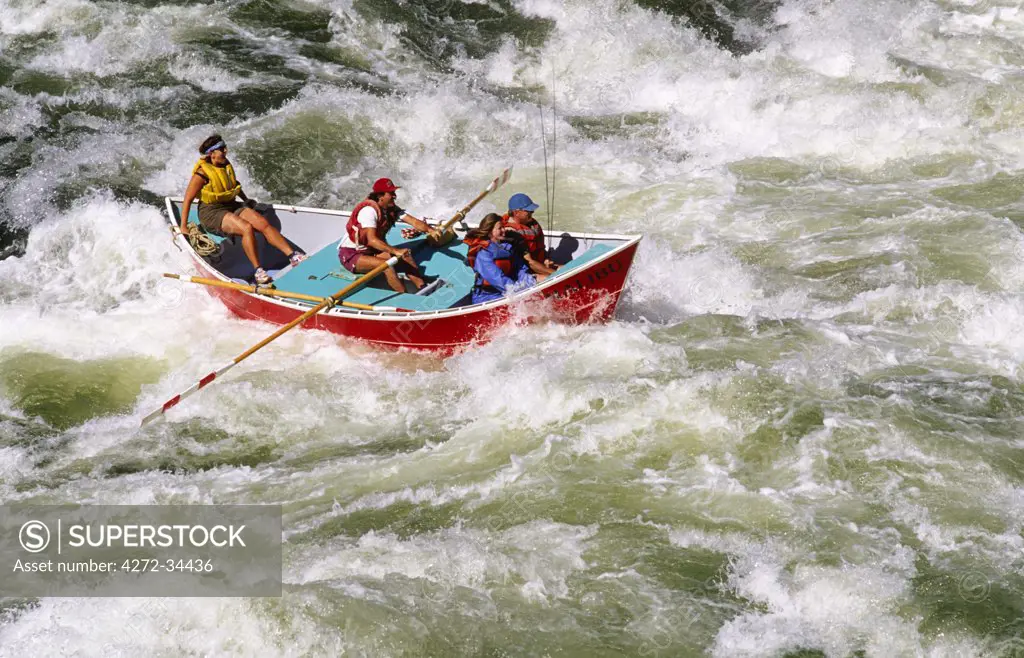 USA, Idaho. Whitewater rafting on the Snake River in Hells Canyon.