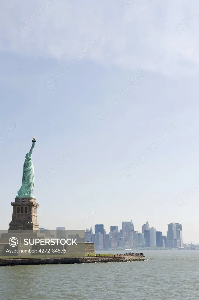 USA, New York State, New York City, Statue of Liberty, presented to the USA by France in 1886, sculpted by Fr_d_ric Auguste Bartholdi, Unesco site