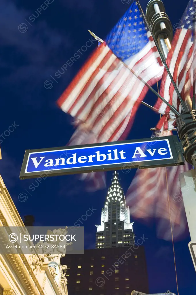 USA, New York State, New York City, Manhattan, Chrysler Building at Grand Central Station, Vanderbilt Avenue