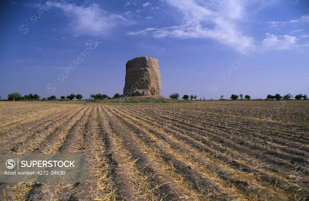 Buddhist stupa, known as the Bastion of Zurmal, Bactria, built in the Kushan period, 1st to 2nd century AD