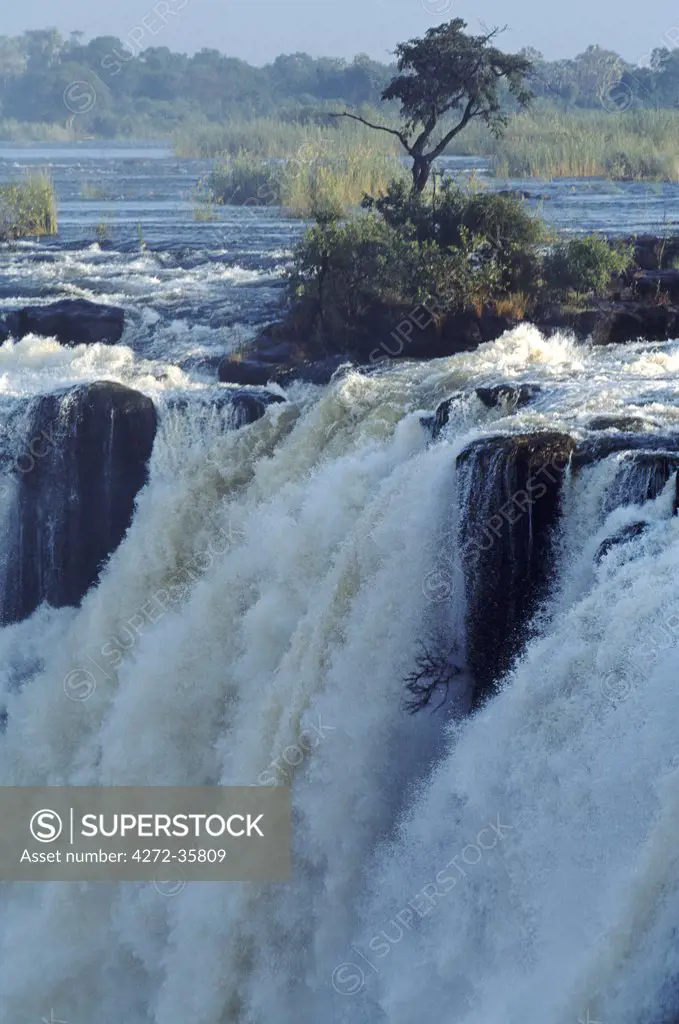 Zambia, Livingstone. The Victoria Falls - seen from the Zambian side.