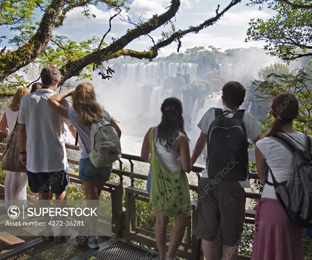 The spectacular Iguazu Falls of the Iguazu National Park, a World Heritage Site. Argentina