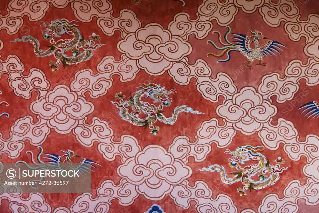 Wall painting in a homestay house in Ura village.