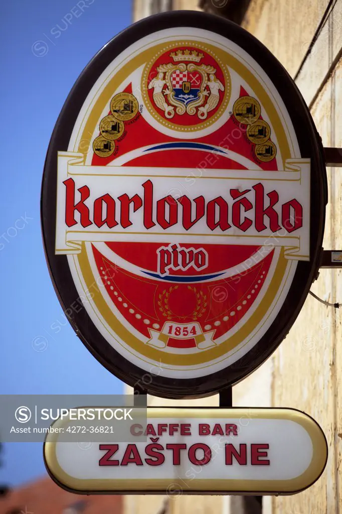 Croatia, Split, Central Europe. A beer advert