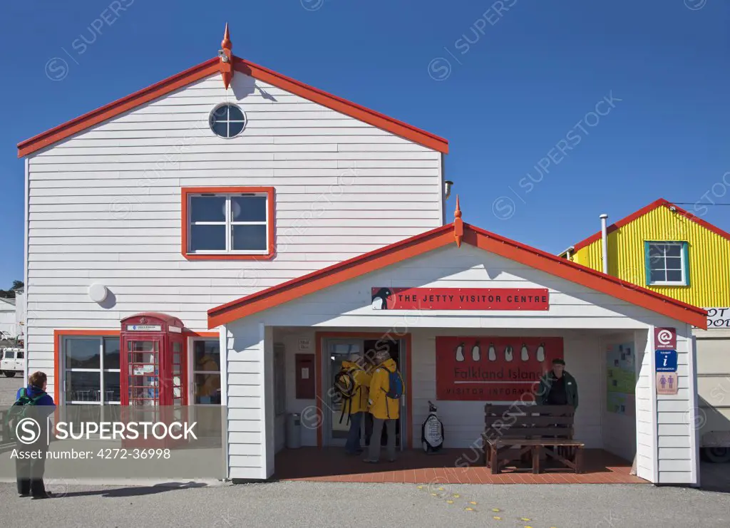 The colourful visitor centre on the queue at Stanley, the capital of the Falkland Islands. The place was named after Lord Stanley, a British Colonial Secretary in the 19th century.