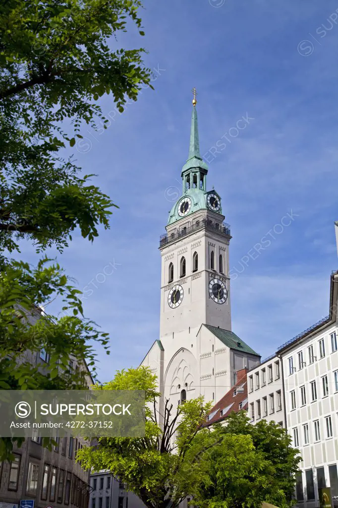 Peterskirche or Alter Peter St Peters Church in Munich, Garmany