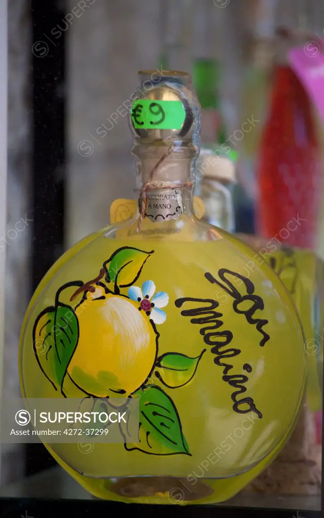 Europe, San Marino. Limoncello with a local touch
