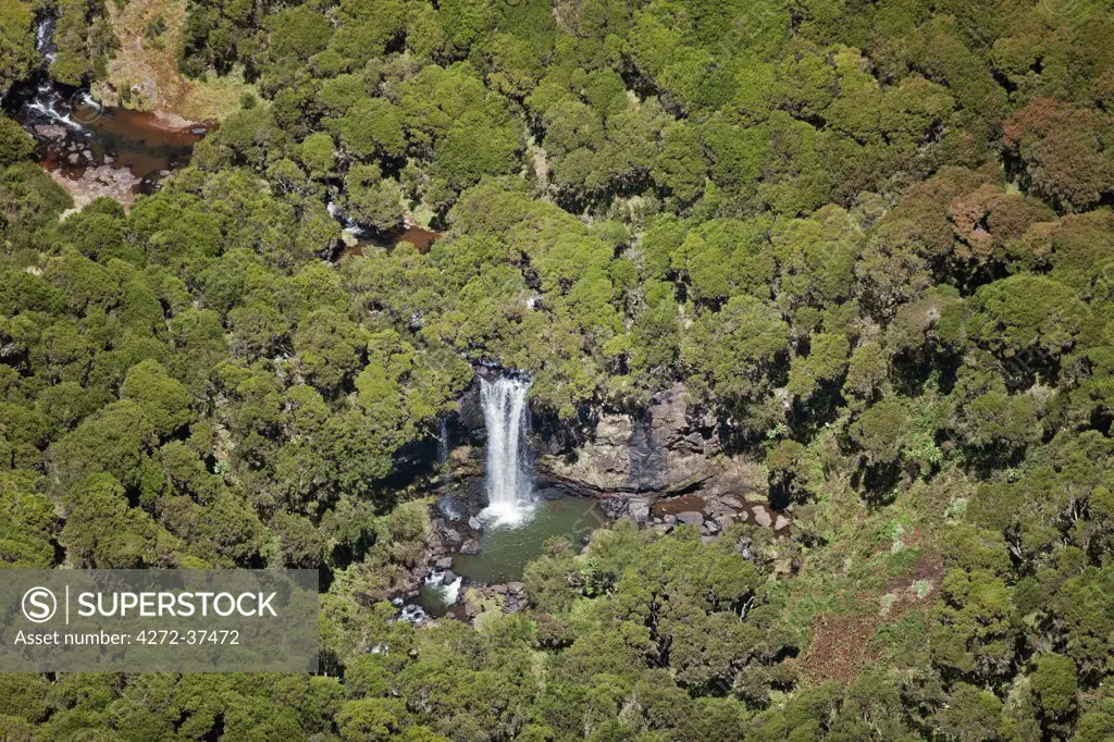 One of the attractive waterfalls on the Chania River in the Aberdare National Park.