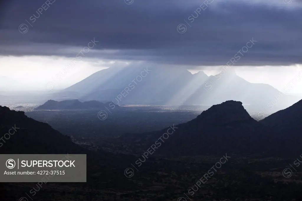Rain clouds threaten the Ndoto Mountains of northern Kenya.