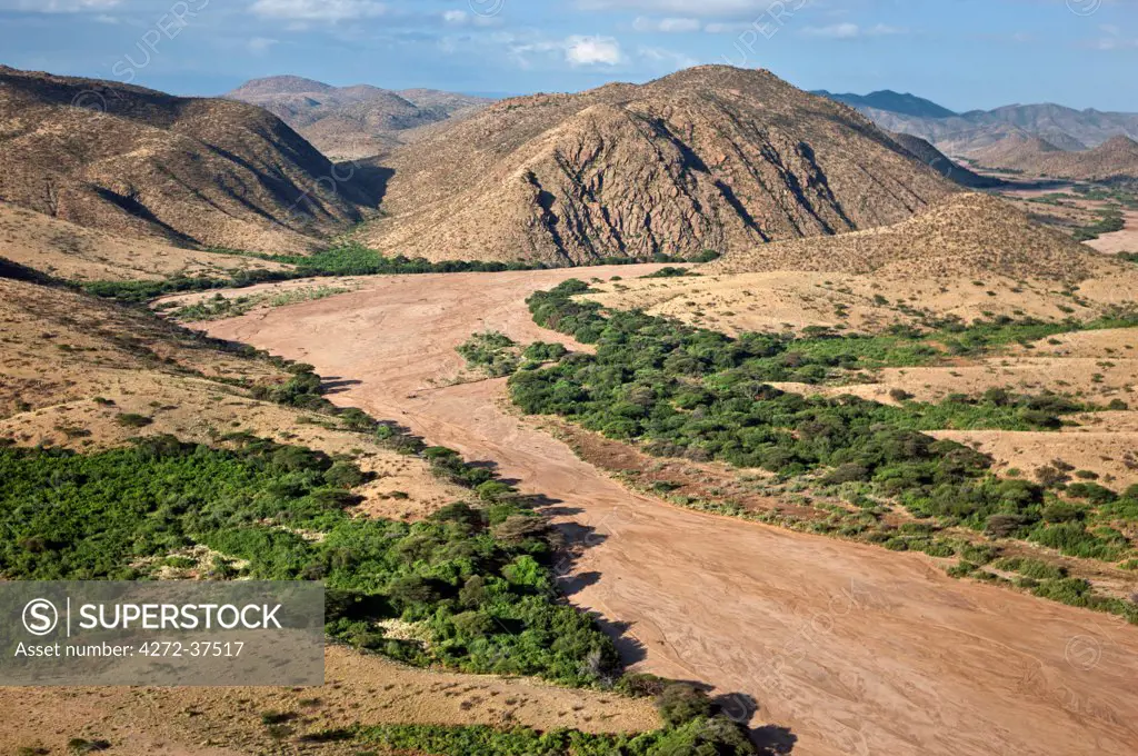 The large seasonal river called the Barsaloi and further downstream the Milgis, is a lifeline of the Samburu people living in a semi-arid region of Samburu District. Livestock is watered from wells dug in the river bed.