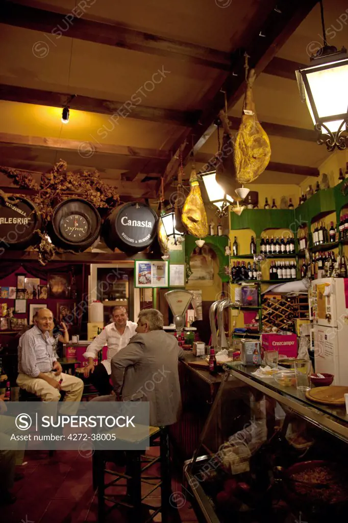Spain, Andalusia, Seville;  A typical bar of Andalusia