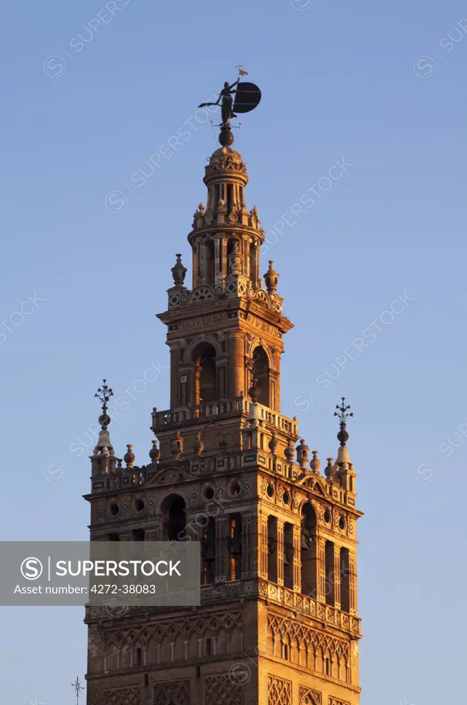 Spain, Andalusia, Seville; Detail of la Giralda