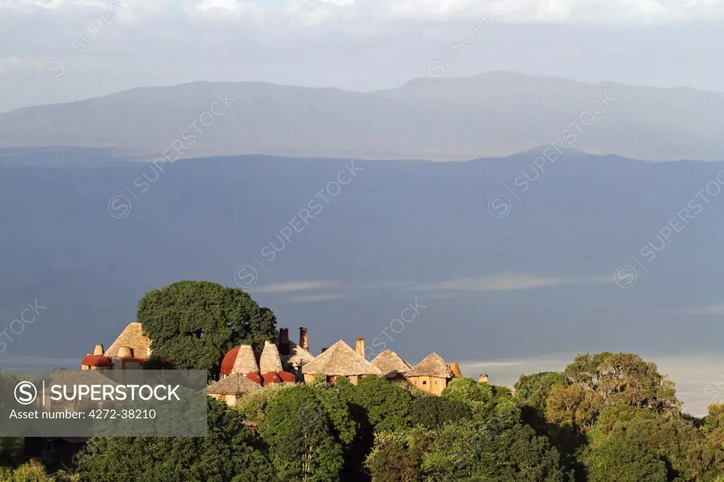 Ngorongoro Crater Lodge on the rim of the caldera, Tanzania.