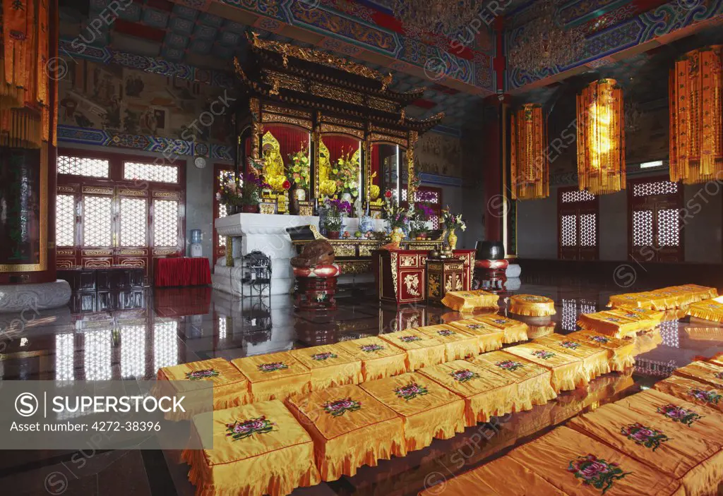 Interior of Western Monastery, Tsuen Wan, New Territories, Hong Kong, China