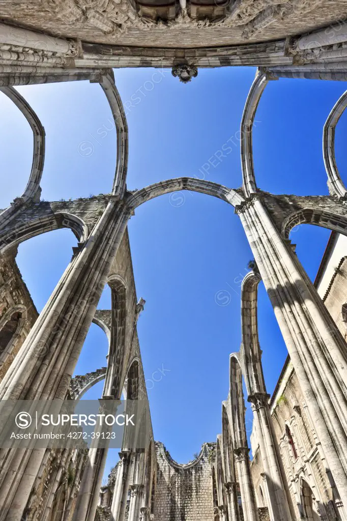 Portugal, Distrito de Lisboa, Lisbon, Chiado, Carmo church (Igreja do Carmo)