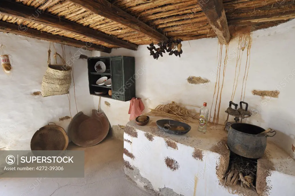 Traditional house in La Alcogida, Tefia. Fuerteventura, Canary islands