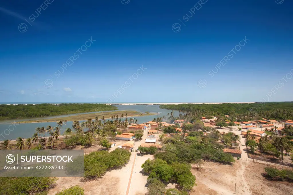 South America, Brazil, Maranhao, Mandacaru village on the Preguica river in the Lencois Maranhenses National Park