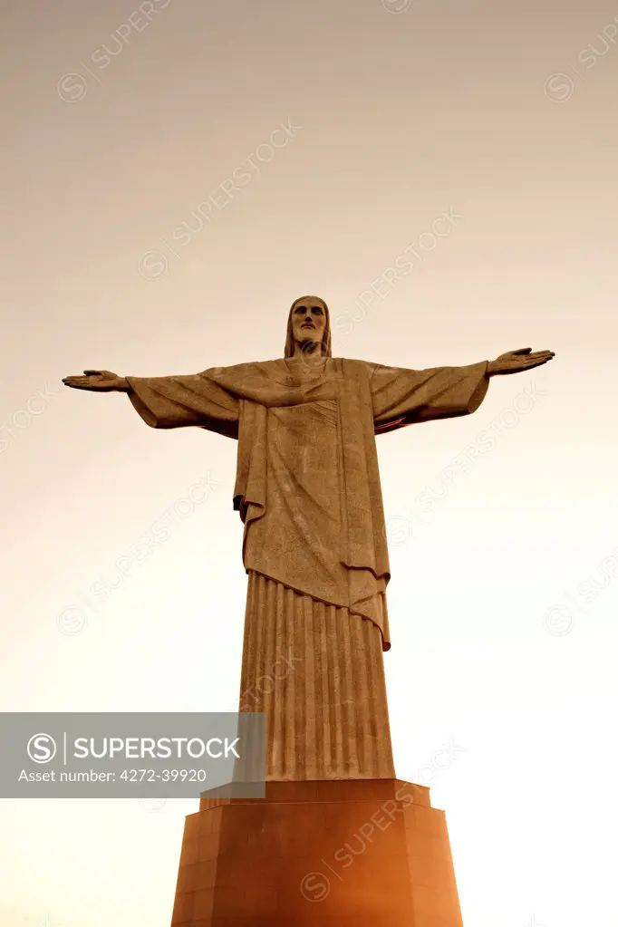 South America, Brazil, Rio de Janeiro State, Rio de Janeiro city, Corcovado, The art deco Christ statue, Cristo Redentor, on Corcovado
