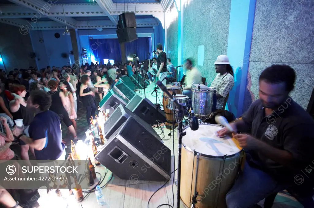 South America, Brazil, Rio de Janeiro, Live Gafieira band in the Clube dos Democraticos nightclub on Rua Lavradio in Lapa