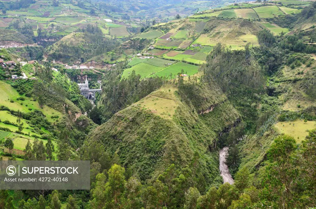 Church in the canyon at Las Lajas, Colombia, South America