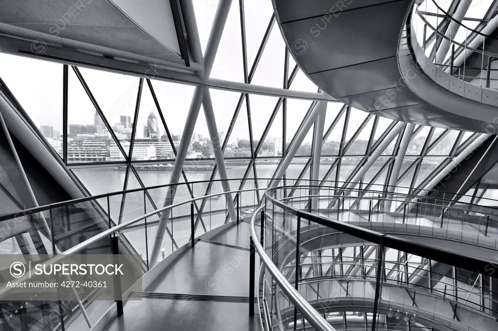 Europe, England, London, City Hall Staircase
