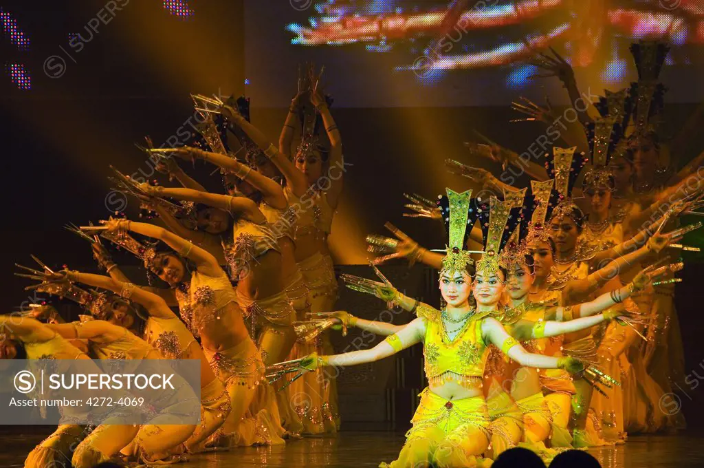 Tang Dynasty (618-907) Dance and Music Show at the Sunshine Grand Theatre, Xian City, Shaanxi Province, China