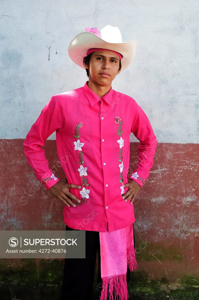Man in traditional dress in Catarina, Nicaragua, Central America