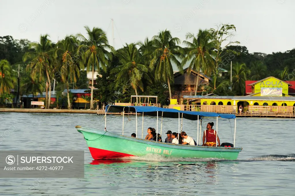 Ferry boat crossing to Bocas del Toro, Isla Colon, Panama, Central America