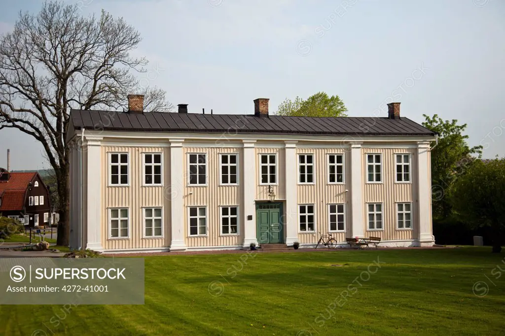 Gothenburg, Sweden. The traditional naval academy in the old port area of the city.