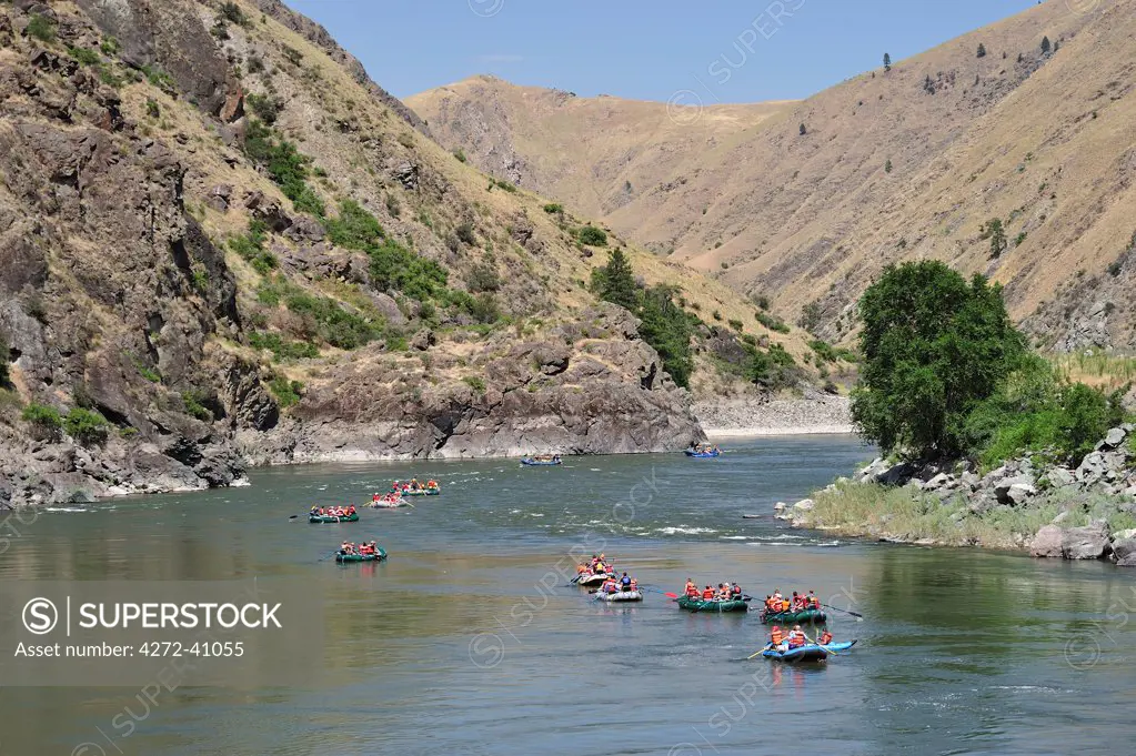 River rafting on the Salmon River,near Riggins, Idaho, USA