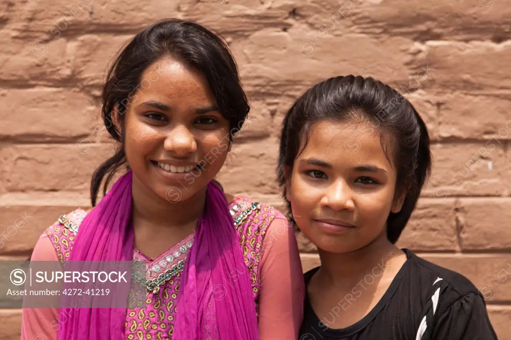 Bangladesh, Dhaka. Young girls in Dhaka.