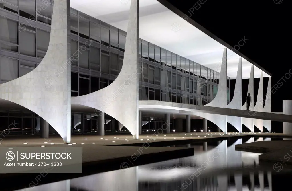The Palácio do Planalto is the official workplace of the President of Brazil, Brasilia, Brazil.