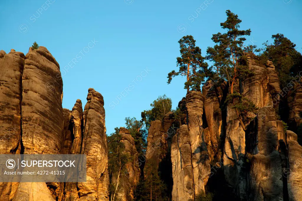 Czech Republic, Bohemia, Prahovskie Region, Particluar rock formations at thePrahovskie Skali natural reserve.