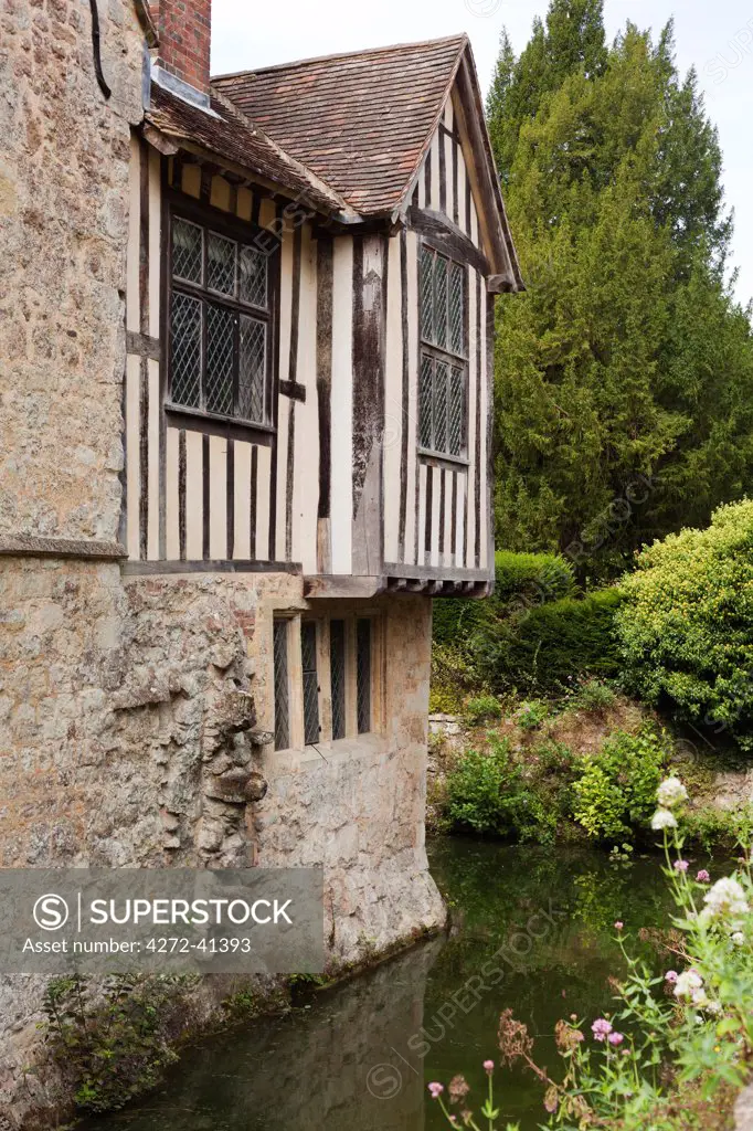 England, Kent, Ightham Mote. The lovely 14th century moated manor house, Ightham Mote, set in a sunken valley east of Sevenoaks.