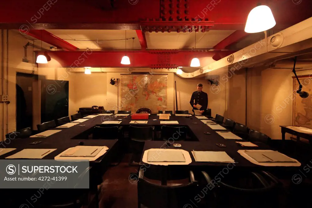 The Cabinet War Rooms in London were Churchills headquater during World War II.